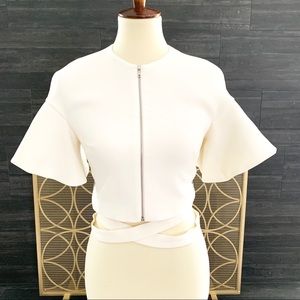 David Koma Wrap Crop Blouse